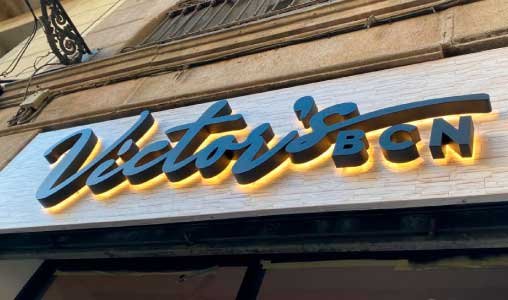 rotulo corpóreo retroiluminado