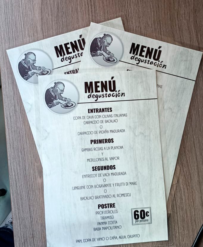 cartas menú